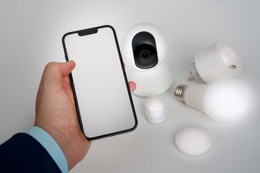 Smart home integration with mobile phone control for enhanced automation.