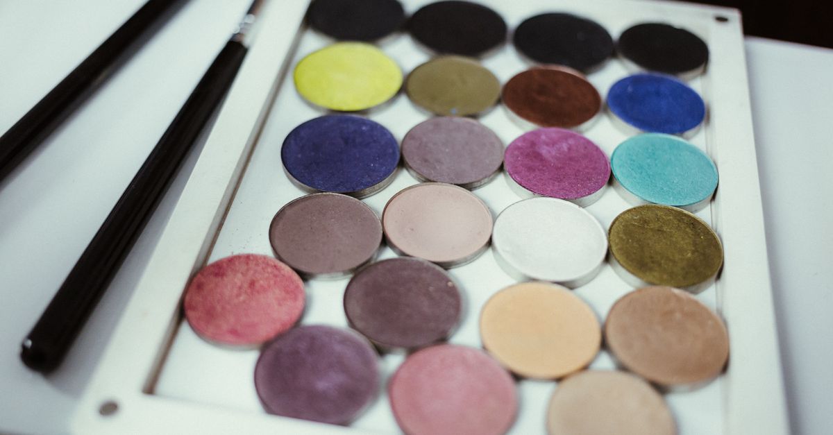 A diverse palette of colorful eyeshadows perfect for makeup artistry.